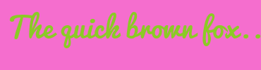 Image with Font Color 8BCA26 and Background Color F56ECE
